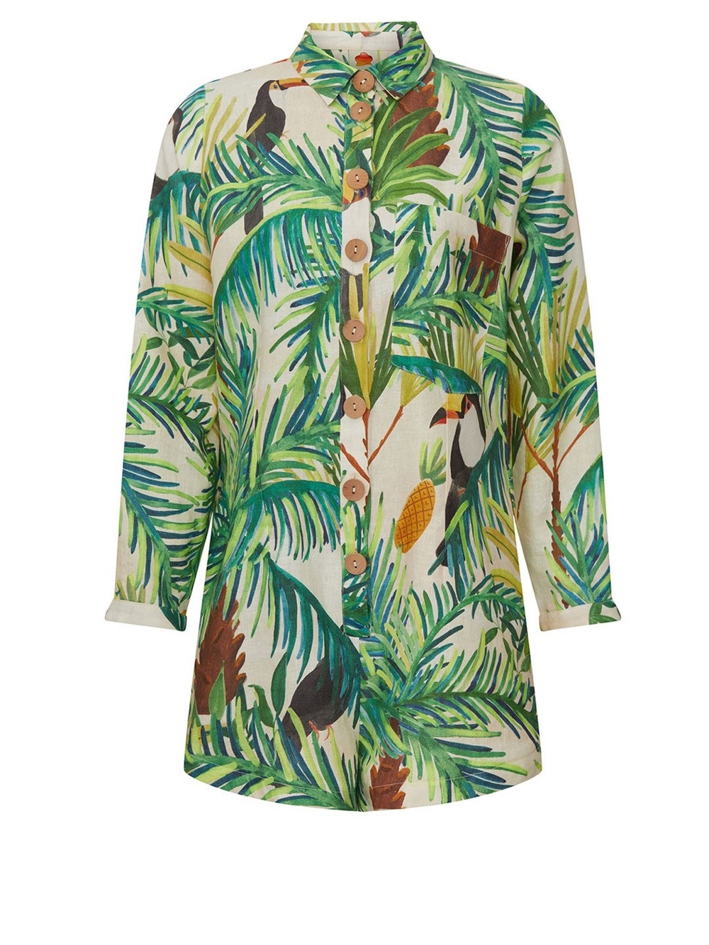 Farm Rio toucan paradise romper. Size M. Like new - Picture 2 of 6